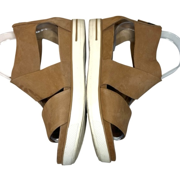 EILEEN FISHER Sport Tumbled Leather Sneaker Sandal in Honey Size 7.5 - Picture 6 of 11
